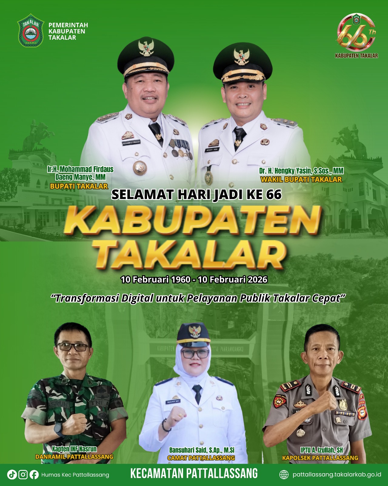 Selamat Hari Jadi Takalar Ke-66